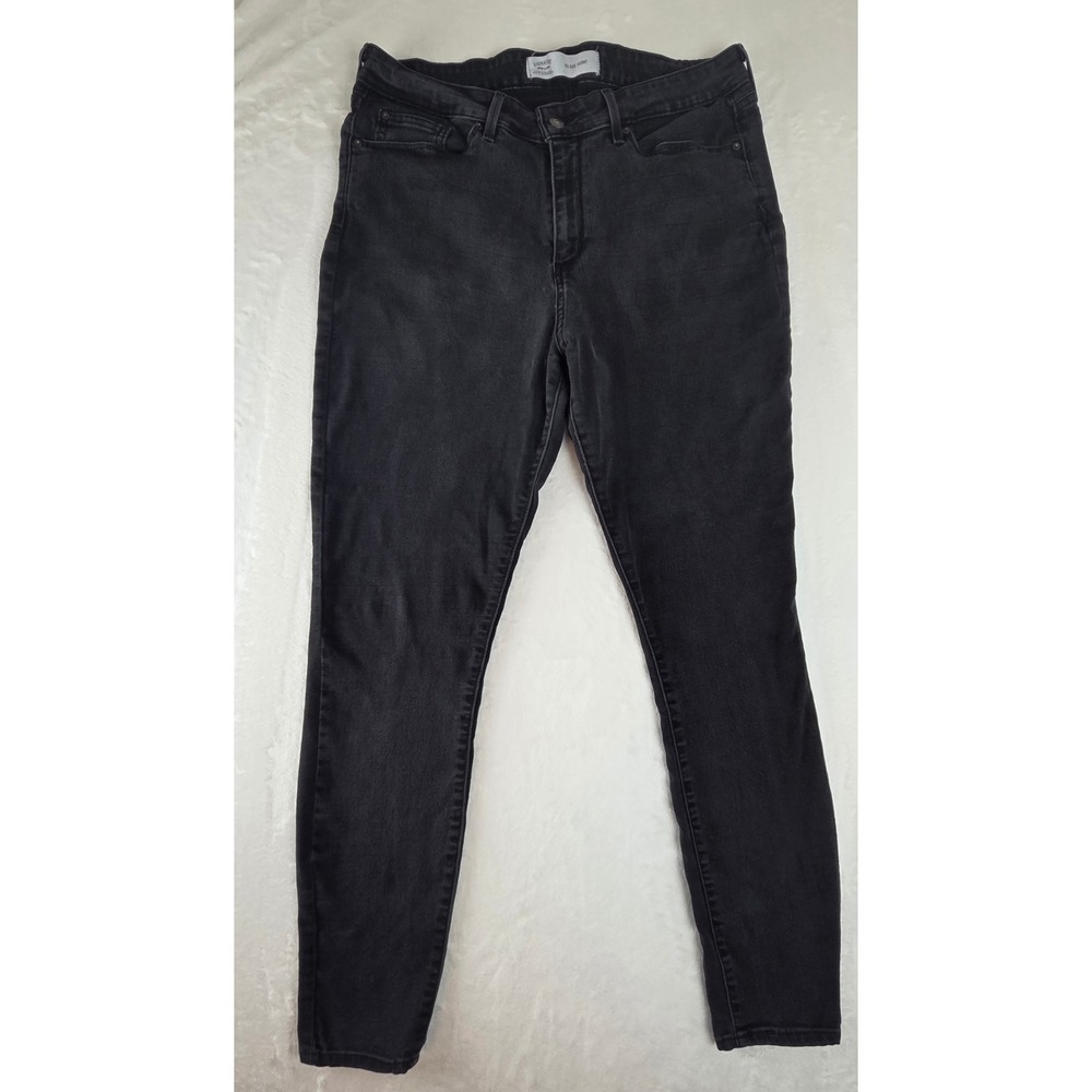 Signature by Levi Strauss Womens Mid Rise Skinny Jeans Faded Black 33x28